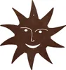 CORGARDEN Záhradná dekorácia slnko, 29 x 29 cm, corten Náhľad obrázku produktu 1