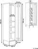 BELIANI Metallschrank Gelb Stahl 185cm hoch Modern mit Produktbild-Vorschau 3