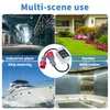 Collage of four different scenes showing the product's multi-scene use: industrial plant, garden, ship mooring, and bath center. Produktbild-Vorschau