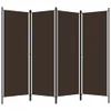 A four-panel room divider standing upright against a white background. Náhľad obrázku produktu