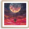 Gerahmtes Poster - Rahmen in heller Eiche - Mond Schaukel Produktbild-Vorschau 1