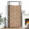 VIDAXL -Kamin 110x28x214 cm Stahlmattschwarz Anteprima dell’immagine prodotto 1