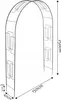 KADAX mříž "Atri", oblouk z růží, 250 cm, pergola černá Náhled obrázku produktu 19