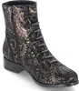 A single black boot with a gold floral pattern is shown against a white background. Produktbild-Vorschau