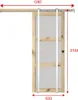 Versenkbare Schiebetür mit 3 Glasscheiben - H 205 x B 63 cm Produktbild-Vorschau 7