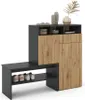 A shoe cabinet with a bench attached, shown against a white background. Náhľad obrázku produktu