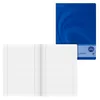 A blue notebook is shown partially open, revealing its lined pages. Voir les images du produit