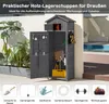 Drewniana szopa ogrodowa COSTWAY, szopa na narzędzia Podgląd zdjęcia produktu 4