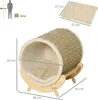 PawHut Katzenhöhle Katzenbett mit Regal Katzenhaus Produktbild-Vorschau 3
