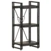 vidaXL Bücherregal 3 Fächer Schwarz 40x30x80 cm Mango Produktbild-Vorschau 8