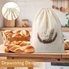4 Stück Brotbeutel Leinen Ungebleicht, 40 x 30cm Produktbild-Vorschau 4