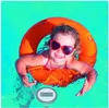 A happy child in a pool with a float and a thermometer. Náhľad obrázku produktu