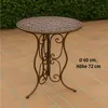 Runder Gartentisch Modell Lani aus Metall, Antik, Ø 60 cm, Produktbild-Vorschau 1