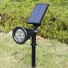 Záhradný LED solárny reflektor 2W studený IP44 súmrakový Náhľad obrázku produktu 2