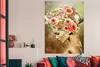 MuchoWow® Poster Frau - Blumen - Rosa 120x180 cm - Produktbild-Vorschau 3
