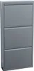 Pisa Armoire à chaussures à 3 rabats/portes en métal, gris. Voir les images du produit 1