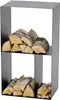 Rack à bûches CASO en acier noir avec rangement 45x30x80 cm Voir les images du produit 14