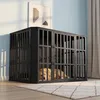 Hundekäfig Möbel, Hundebox Möbel, Mehrtür-Design, Schwarz | Produktbild-Vorschau 1