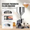 A pneumatic filling machine with various components highlighted by text overlays and diagrams. Náhled obrázku produktu