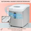 An ice maker with a small inset image showing the ice bin. Produktbild-Vorschau