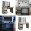 Schminktisch Vicco Sherry Greige Hochglanz 120 cm mit Produktbild-Vorschau 7