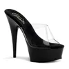 DELIGHT-601 Dámské nazouvací boty Pleaser, transparentní Náhled obrázku produktu 1