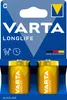 Packaging for two VARTA Longlife C/LR14 alkaline batteries. Produktbild-Vorschau