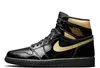 Nike Air Jordan 1 Retro High Black Metallic Gold schwarz Produktbild-Vorschau 1