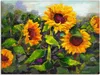 ARTland Leinwandbild Das Erwachen der Sonnenblumen IV Produktbild-Vorschau 1