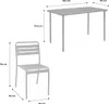 Set tavolo da giardino bistrot in metallo con 4 sedie, Anteprima dell’immagine prodotto 5
