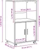 vidaXL Armoire à roulettes blanche 55x40x91 cm Bois Voir les images du produit 8
