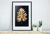 MuchoWow® MuchoWow® Gerahmtes Poster Gold - Schwarz - Blatt Produktbild-Vorschau 4