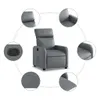 Relaxsessel Grau Kunstleder 66 x 89,5 x 95,5 cm (B x T x H) Produktbild-Vorschau 5