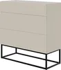 Selsey Veldio - Kommode mit 3 Schubladen, graubeige mit Produktbild-Vorschau 1
