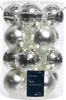 Weihnachtskugeln Glas 8cm 16 Stück - Silber Produktbild-Vorschau 2