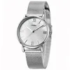 Alienwork Damen-Armbanduhr Quarz silber mit Metall Mesh Produktbild-Vorschau 3