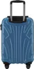A blue suitcase with a black handle and wheels, shown from the back. Voir les images du produit
