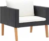 vidaXL 1-osobowa sofa ogrodowa z poduszkami z polirattanu, Podgląd zdjęcia produktu 8