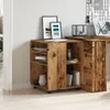 vidaXL Skriňa na kolieskach, vzhľad starého dreva 60x53x72 Náhľad obrázku produktu 3