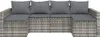 vidaXL 2-tlg. Garten-Lounge-Set mit Kissen Grau Poly Rattan Produktbild-Vorschau 4