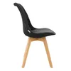 ML-Design 4er Set Esszimmerstühle mit Rückenlehne, Schwarz, Produktbild-Vorschau 3