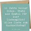Mr. & Mrs. Panda Klappkarte Spruch 11. Hochzeitstag Produktbild-Vorschau 1
