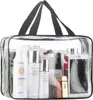 2 große transparente Make-up-Kosmetiktaschen, transparente Produktbild-Vorschau 3