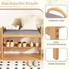 Schuhbank aus Bambus mit Kissen, 2-stufig, 70 x 31,5 x 51 Produktbild-Vorschau 5