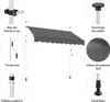 Diagram showing features of a balcony awning. Produktbild-Vorschau