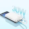 A white power bank is charging a smartphone, with the text '30W' floating in the background. Produktbild-Vorschau