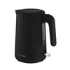 A black electric kettle with a ribbed design is shown against a white background. Náhled obrázku produktu