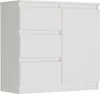 Framire Komoda 80cm skříňka zásuvky police R-80-S3 bílá Náhled obrázku produktu 1