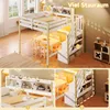 Lit mezzanine 140 x 200 cm avec éclairage LED et escalier, Voir les images du produit 6