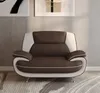 Sofa Set 3-2-1 für Wohnzimmer – Bequeme Braun-Weiß Produktbild-Vorschau 4